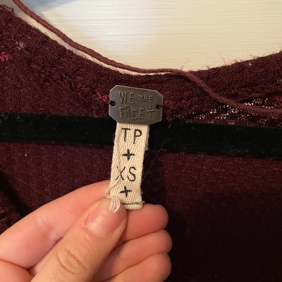 COPY - Free People Burgundy Thermal XS - Picture 4 of 4
